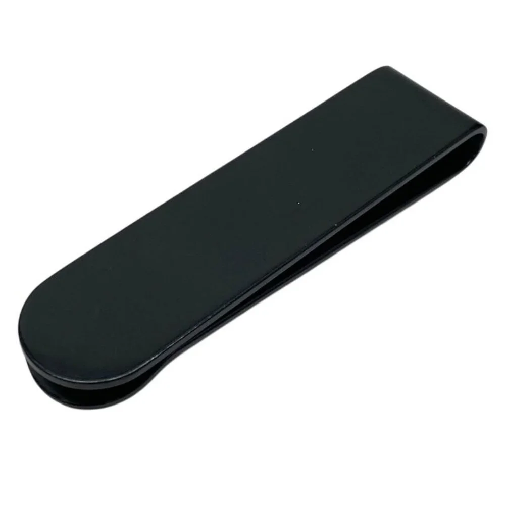 Saint Laurent Money Clip ID Plate Bill Clip Logo Metal Black J160 U0533
